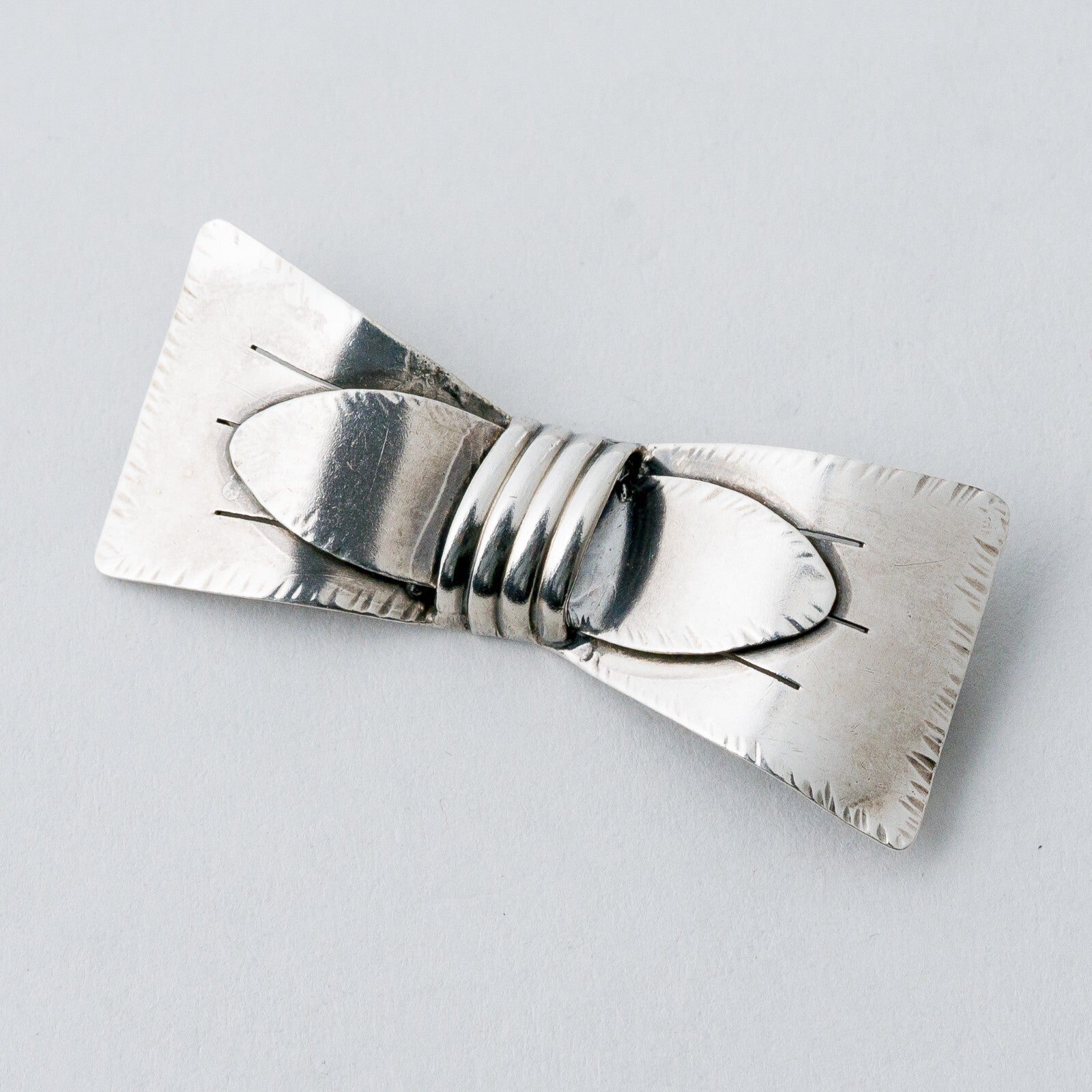 Silber Brosche Spange 835 Schleife 7,76 g0