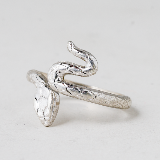 Ring Schlange 835er Silber 3,27 g Größe flexibel0