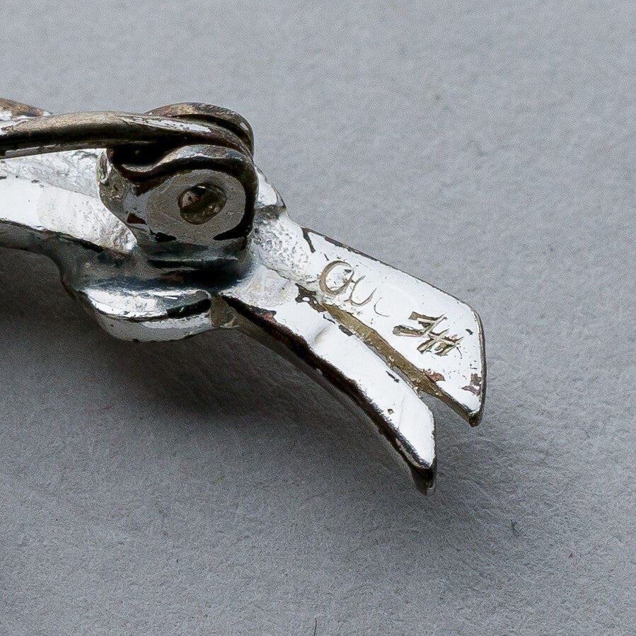 Silber Brosche Spange 800 Blatt Filigran 4,47 g6
