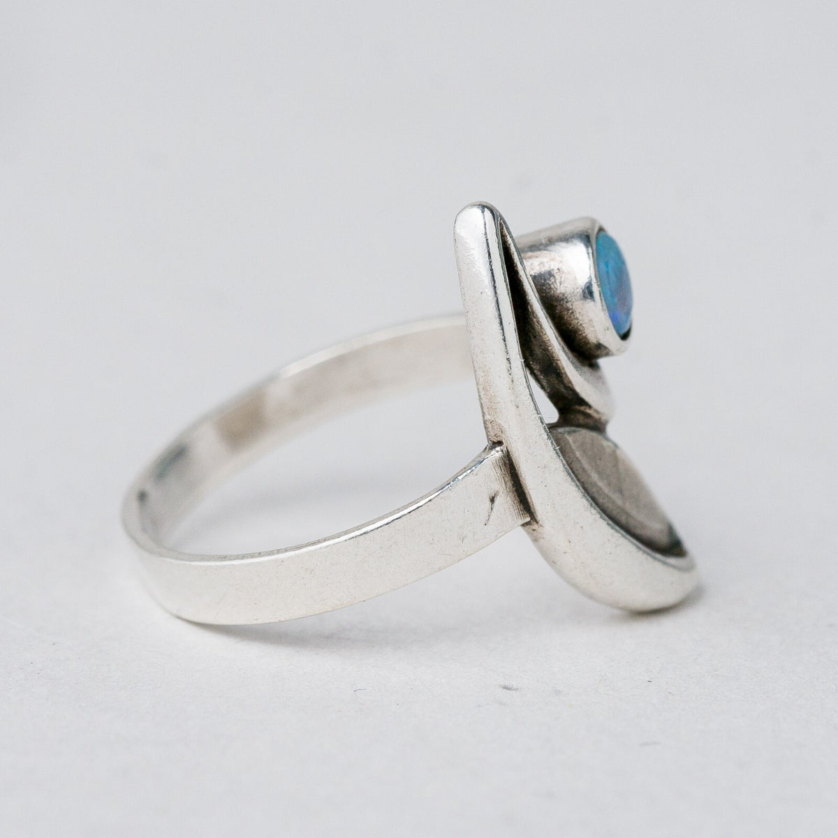 Silber Ring 925 Opal Größe 51 (16,2 mm Ø) 2,45 g2