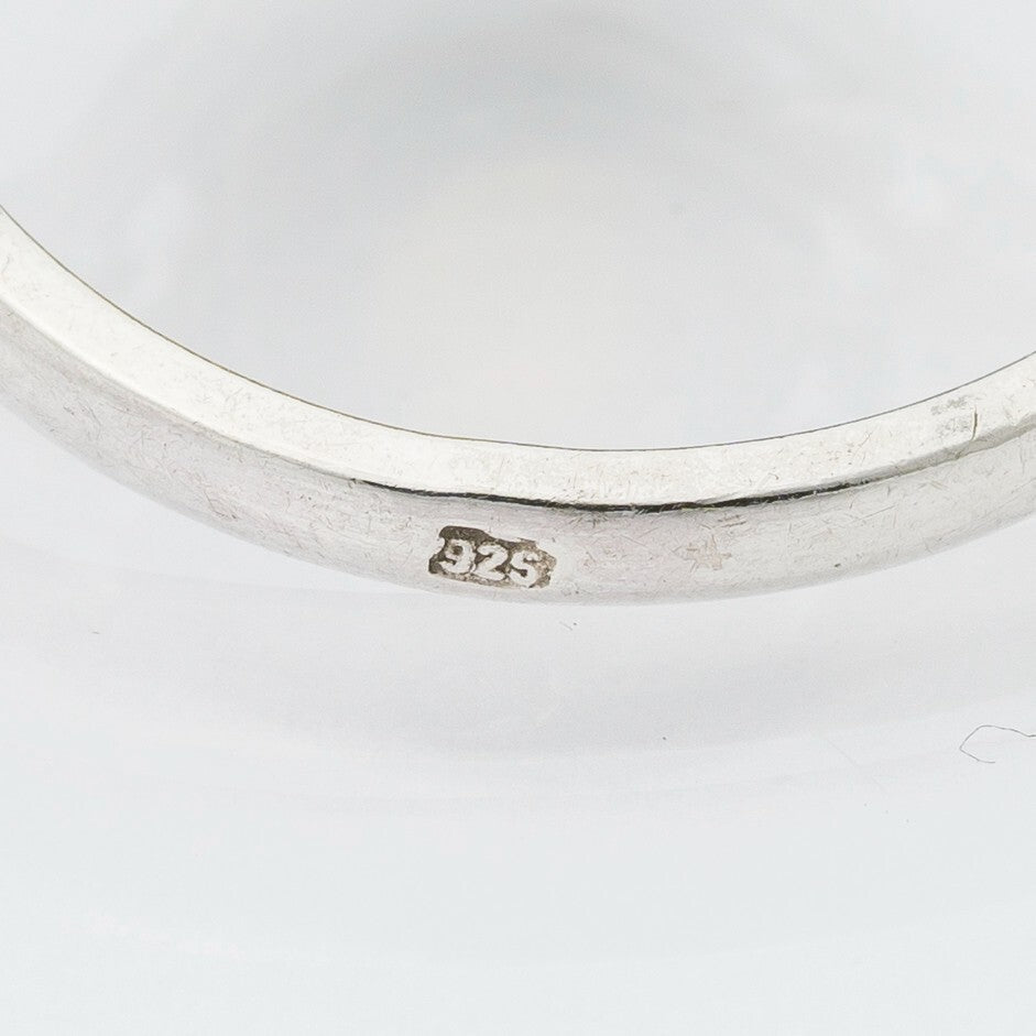 Silberring Gelber Stein 925er Silber 2,85 g Größe 61 (19,4 mm Ø)2