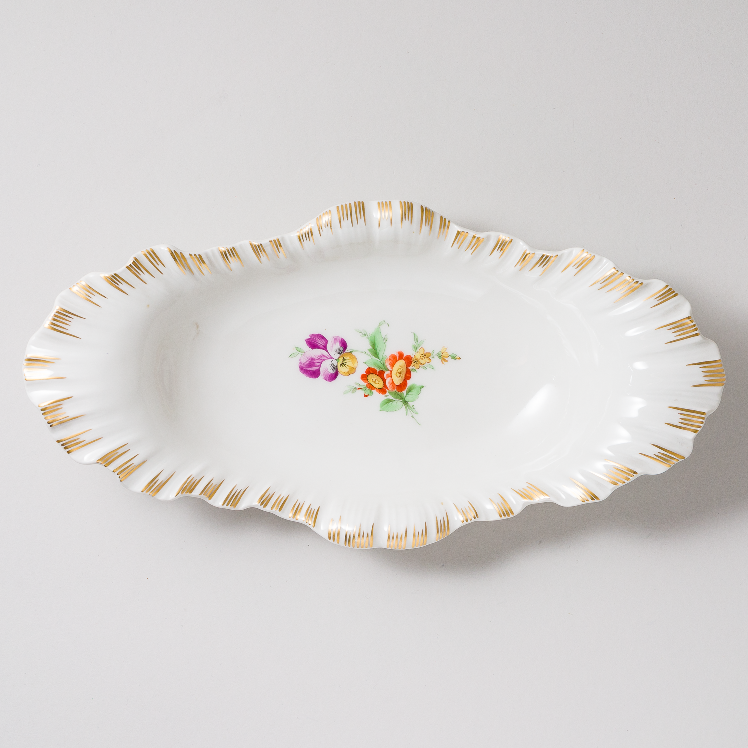 KPM Schale oval Blumen 28 cm 1. Wahl0