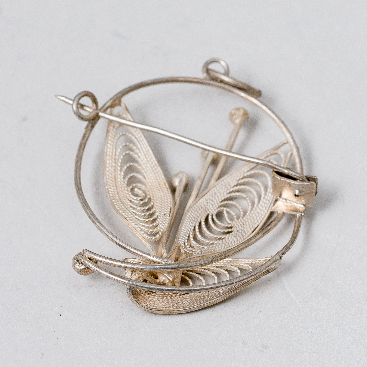 Brosche 800er Silber 3,72 g 3 cm1