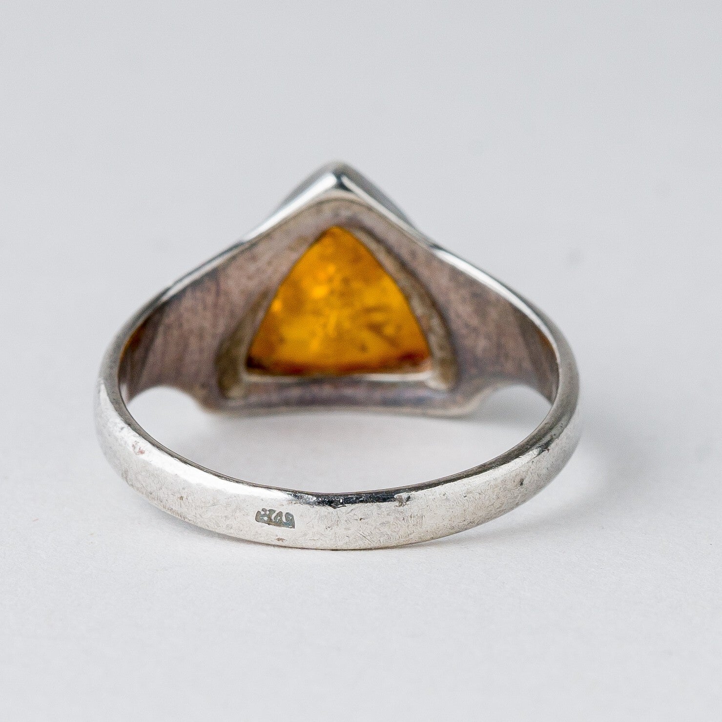 Silber Ring 925 Bernstein Größe 55 (17,5 mm Ø) 2,87 g3