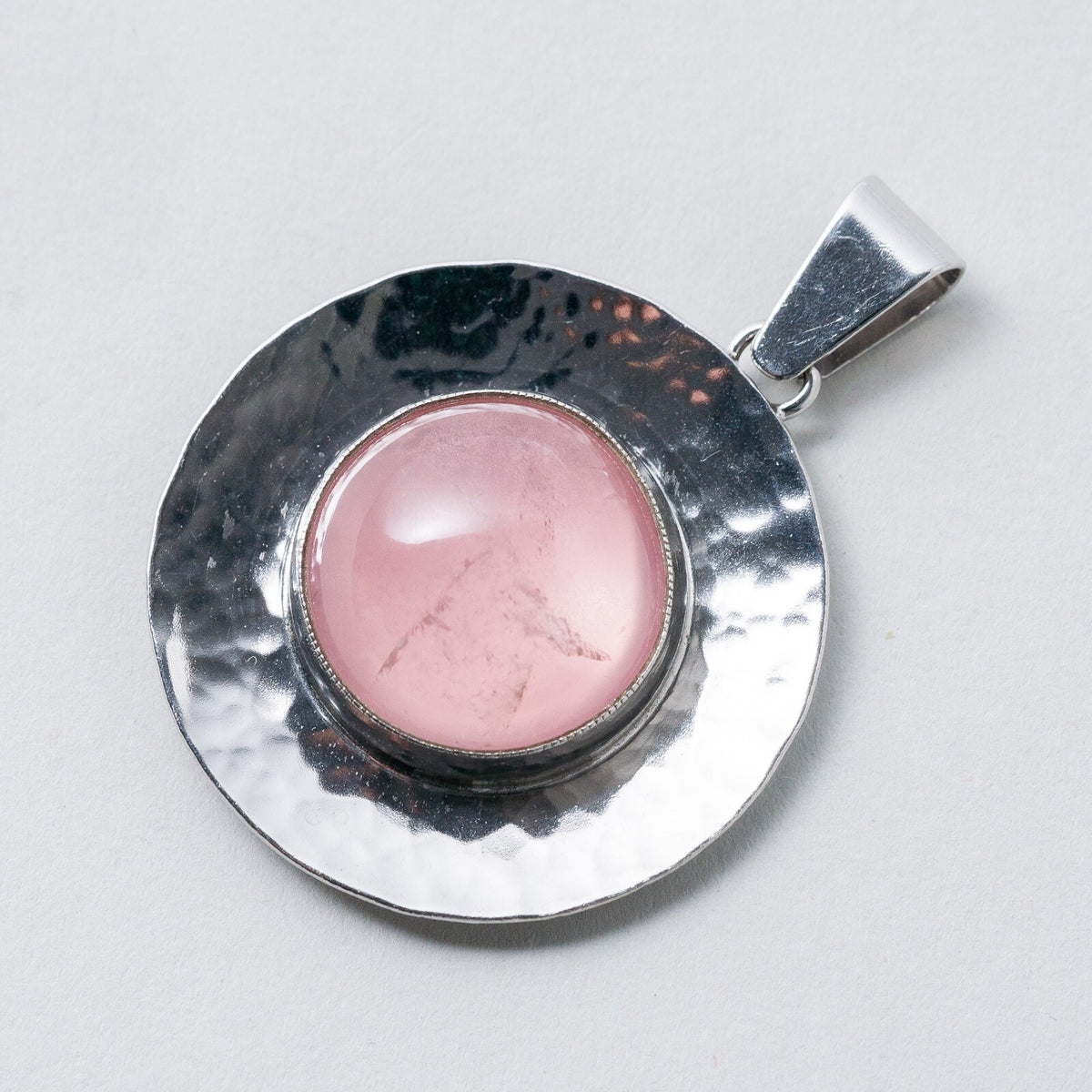 Anhänger Katja Lührs Schmuck (KLS) - Lübeck 835 Silber Rosa Stein 4,4 cm 10,39 g0