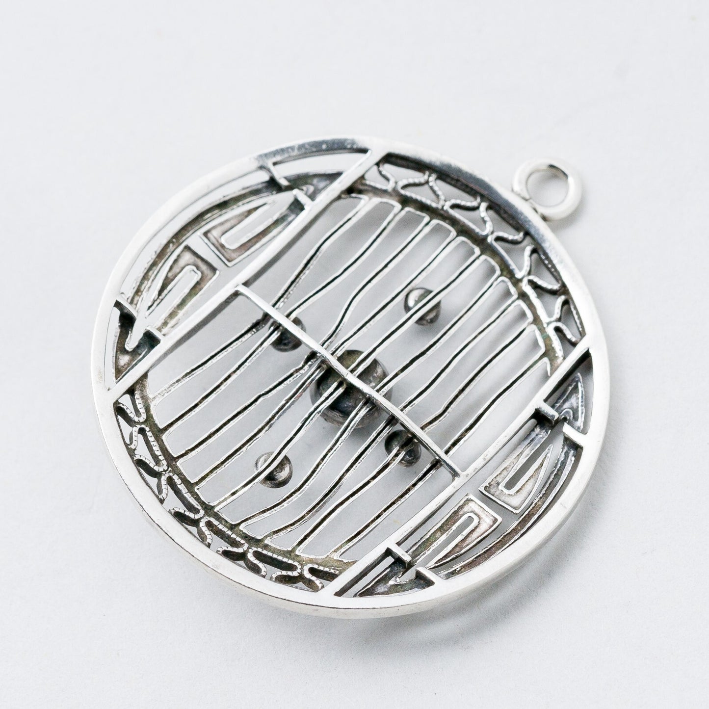 Anhänger Silber Blaue Steine 3,8 cm 4,39 g3