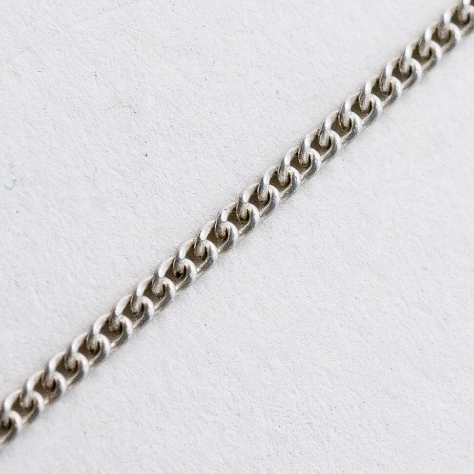 Silber Halskette 835 Panzerkette 1,4 mm 40 cm 2,15 g0