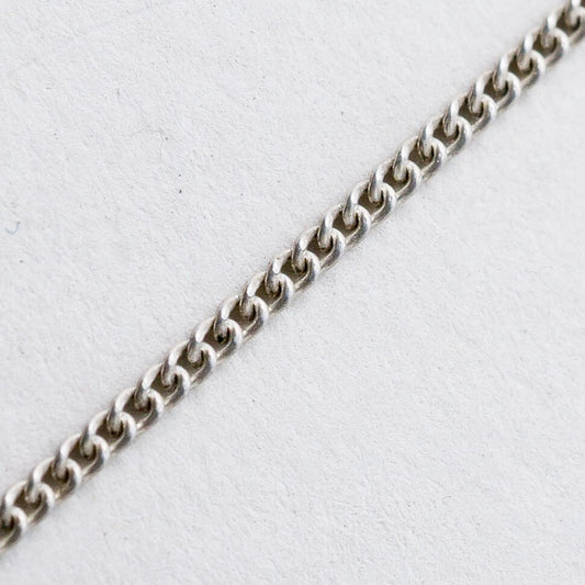 Silber Halskette 835 Panzerkette 1,4 mm 40 cm 2,15 g0