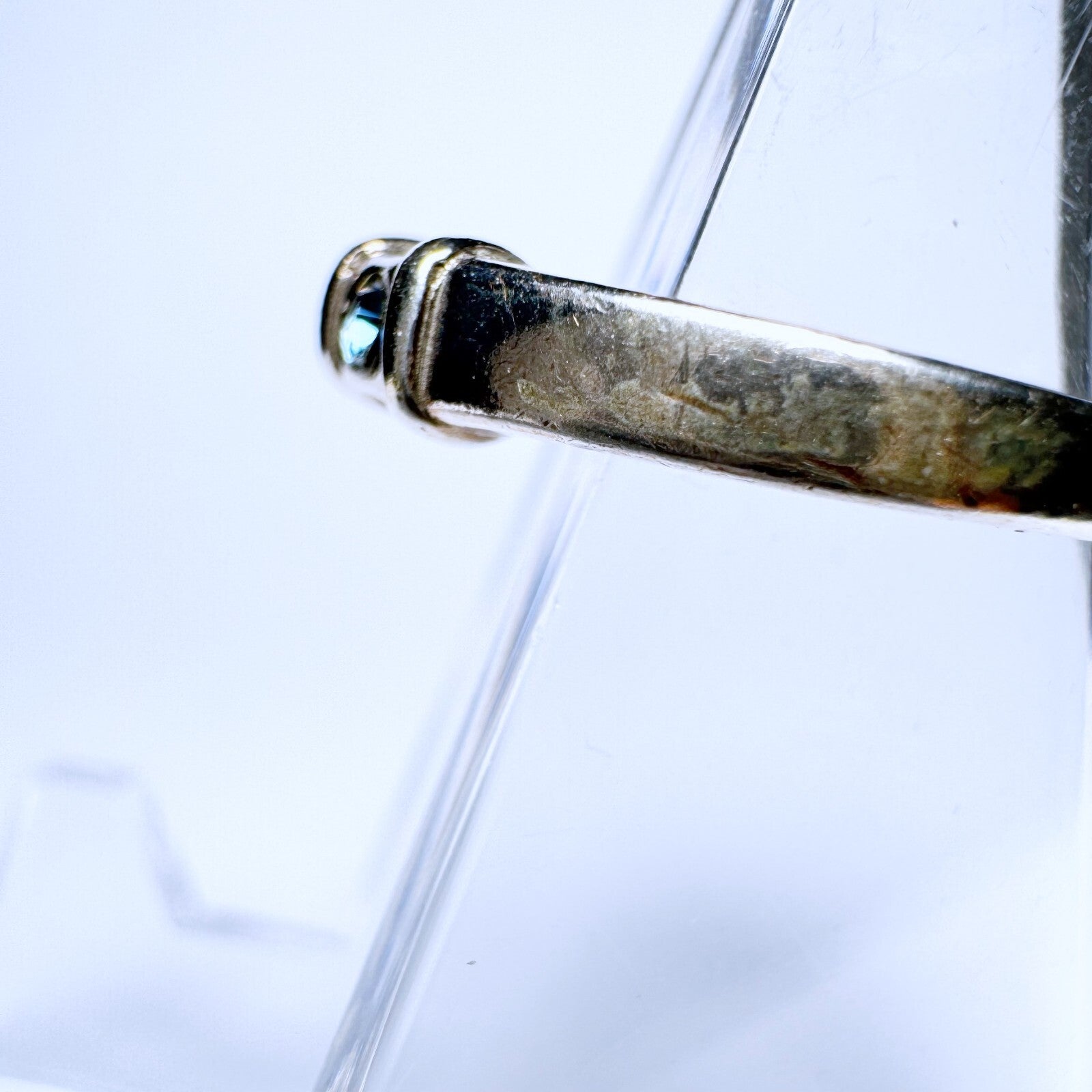 Ring 925er Silber Größe 52 mit blauen Steinen 1,75g4