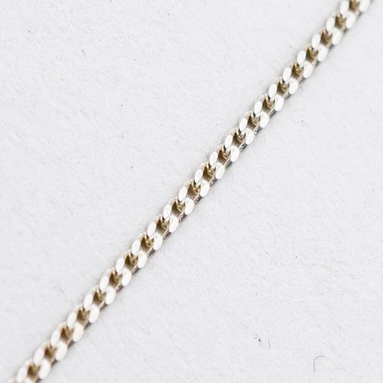 Silber Halskette 925 Panzerkette 0,9 mm 40 cm 1,18 g3