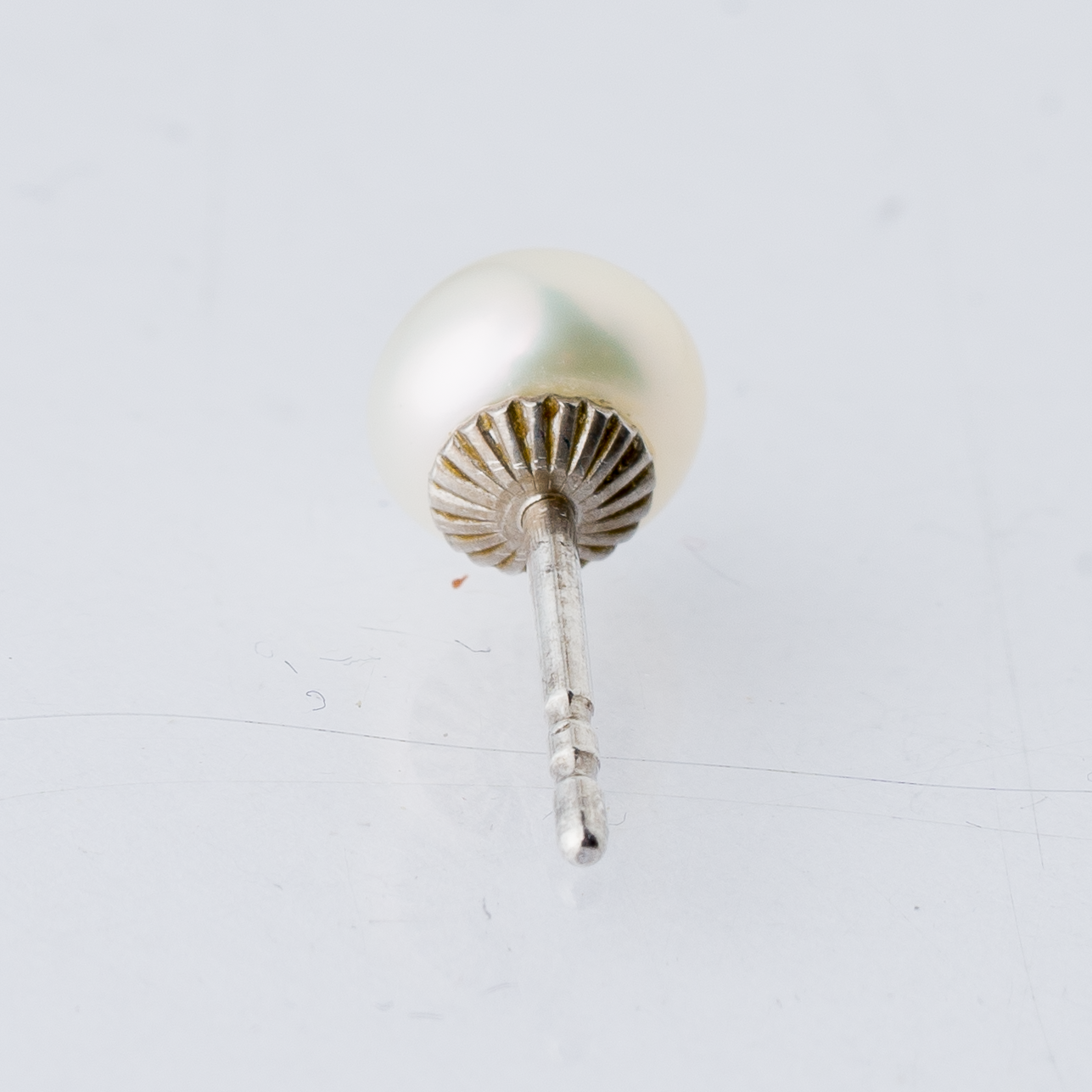 Einzelner Ohrring Ohrstecker Perle Silber 0,35 g3
