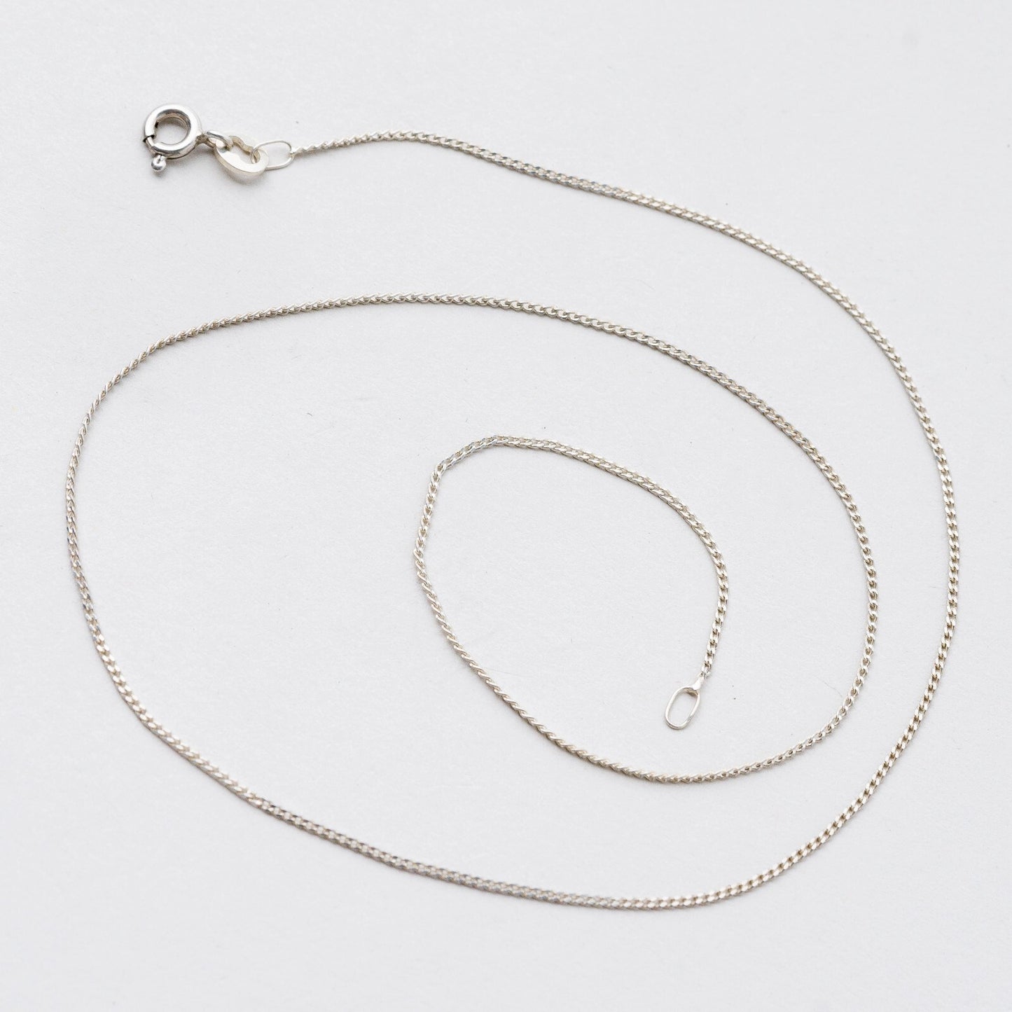 Silber Halskette 925 Panzerkette 0,9 mm 40 cm 1,18 g6