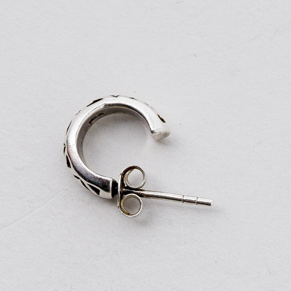 Einzelner Ohrring Halbe Creole 925 Silber 1,25 g2