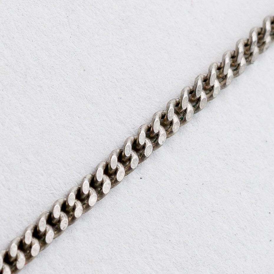 Silber Halskette 835 Panzerkette 1,7 mm 38 cm 3,18 g2
