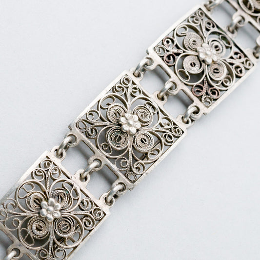 Silber Glieder Armband 19 cm 800 Filigran 19,96 g0