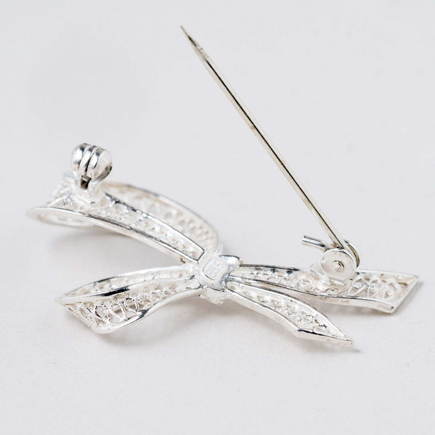 Silber Brosche 835 Schleife 3,9 cm 3,75 g4
