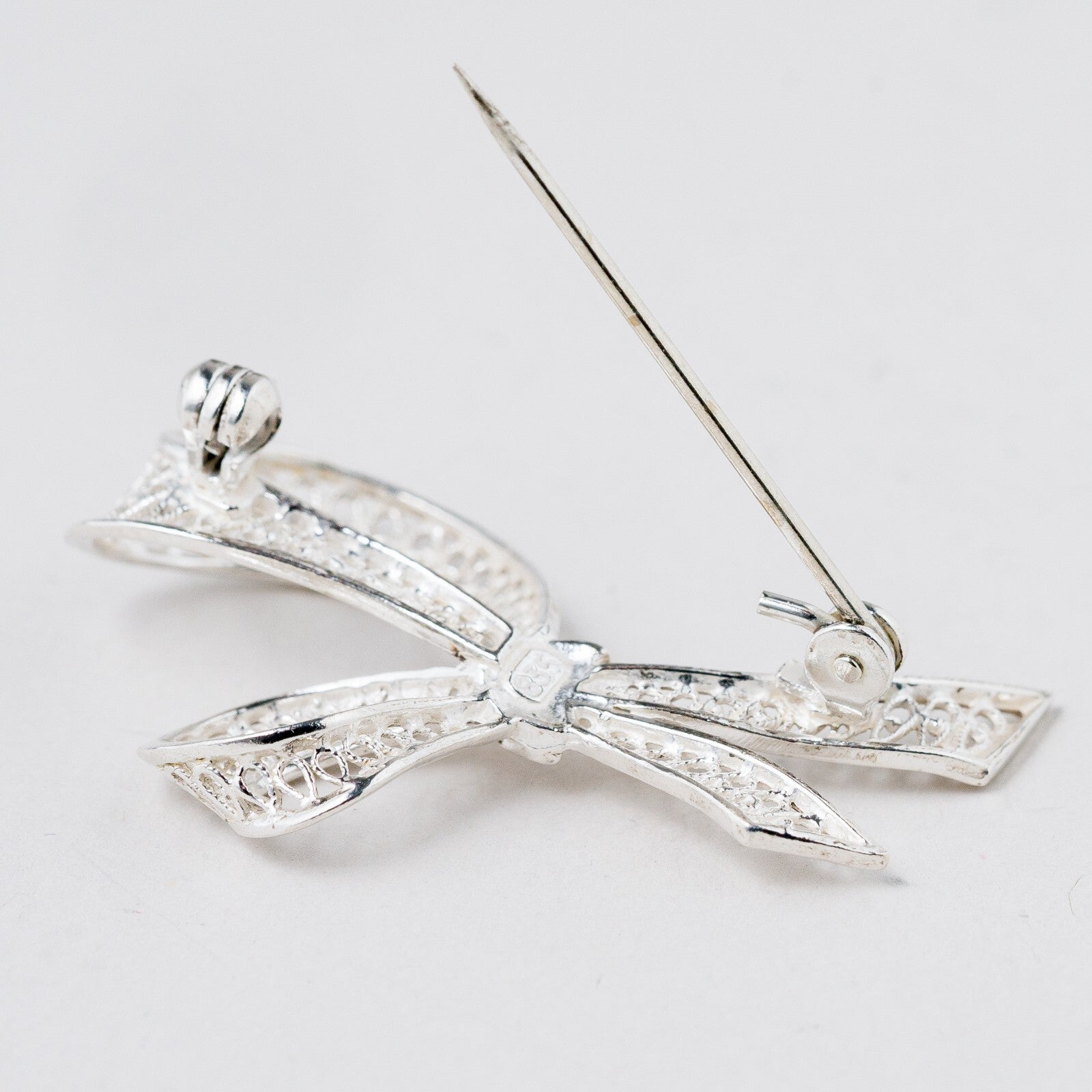Silber Brosche 835 Schleife 3,9 cm 3,75 g4