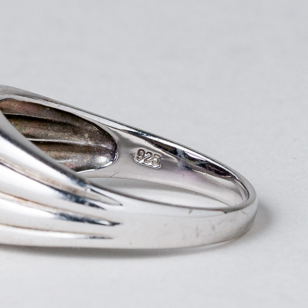Silber Ring 925 Lila Stein Größe 65 (20,6 mm Ø) 5,48 g5