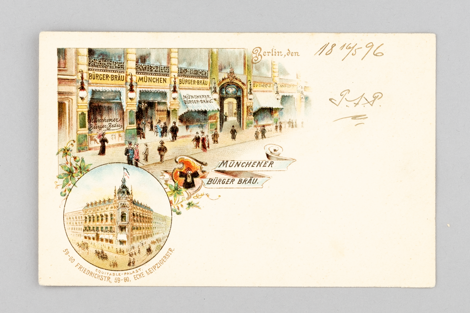 Ansichtskarte Gruss aus Berlin Münchener Bürger Bräu 18960