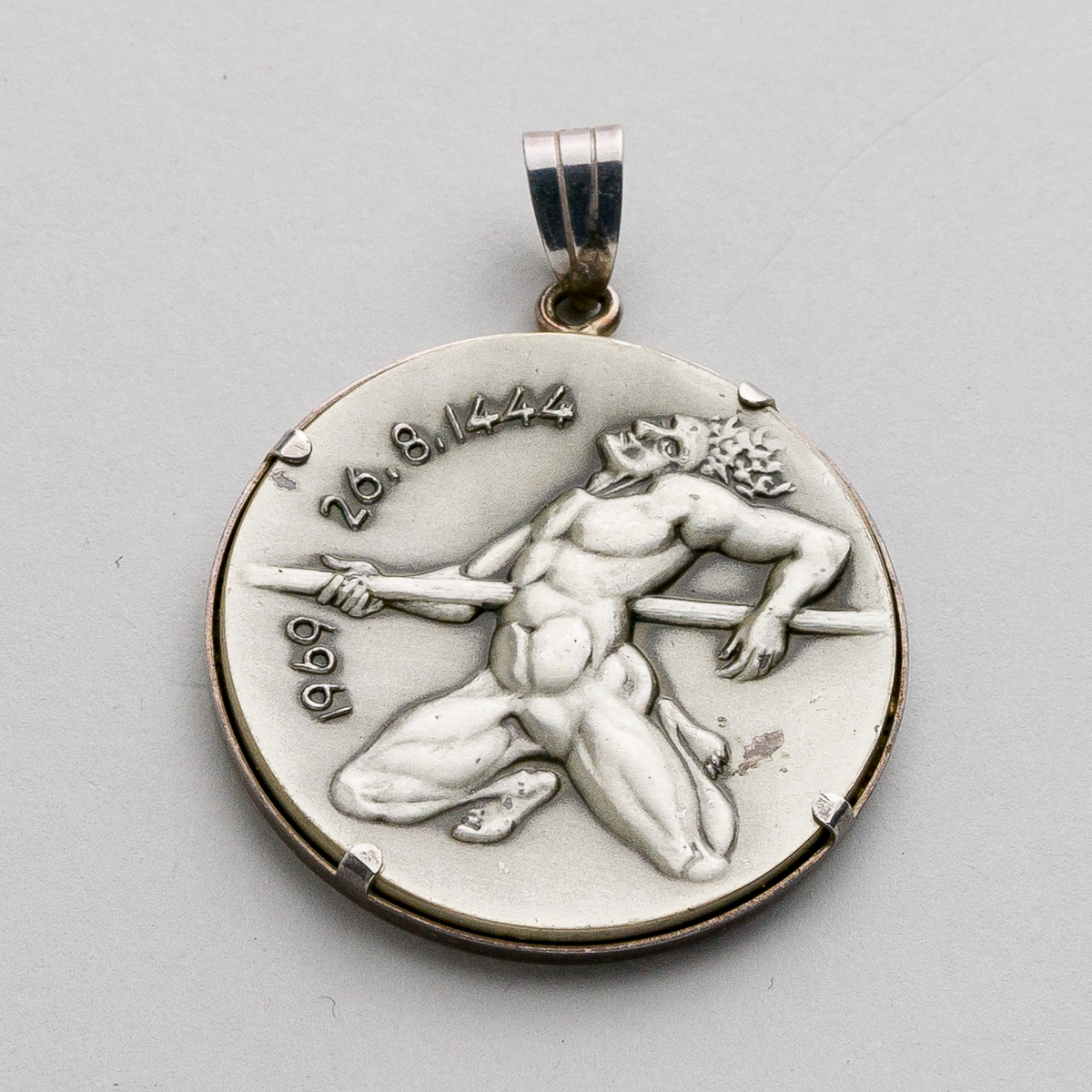 Anhänger Schlacht St. Jakob a d Birs Medaille 1969 925er Silber 21,86 g1