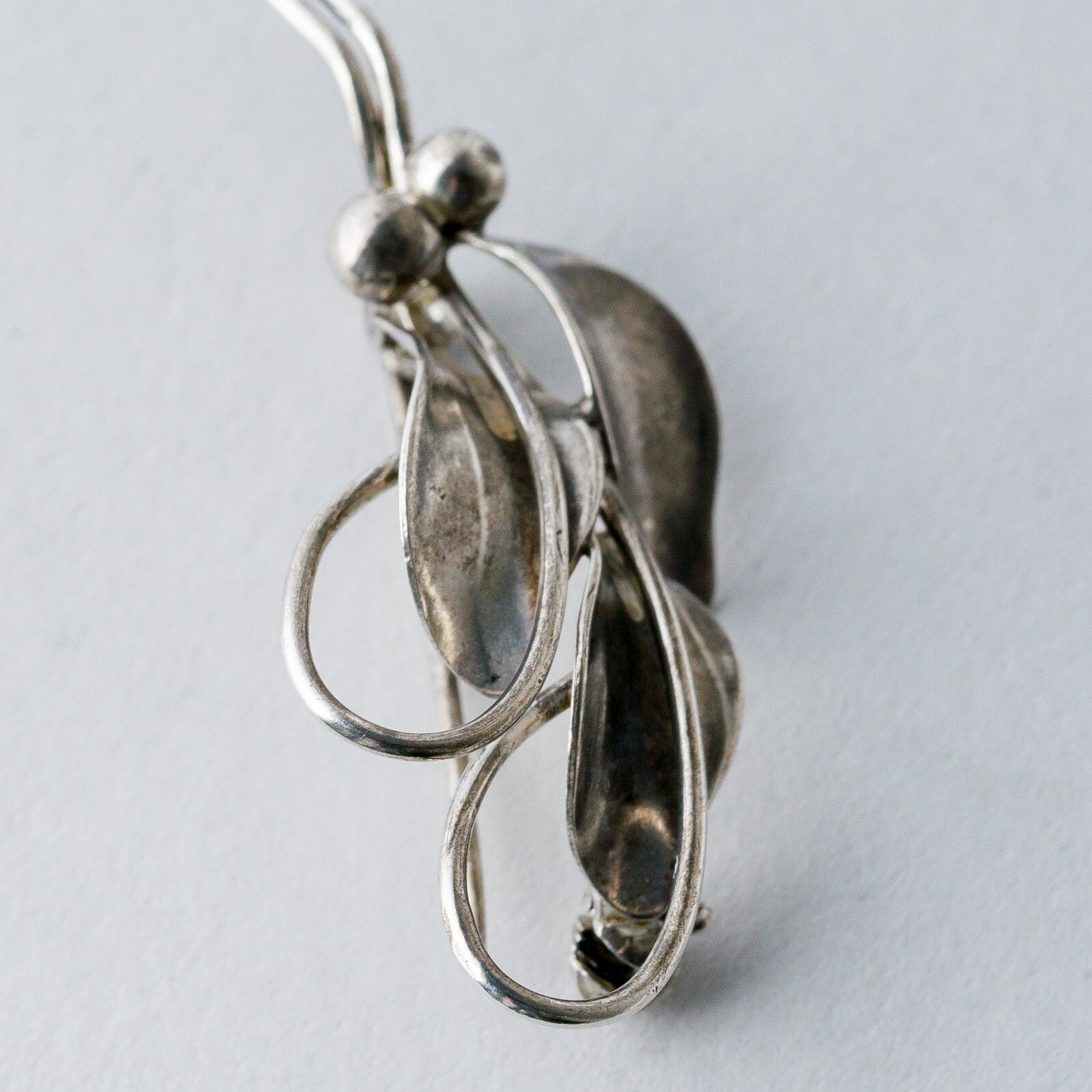Silber Brosche Spange 835 Floral 3,06 g7
