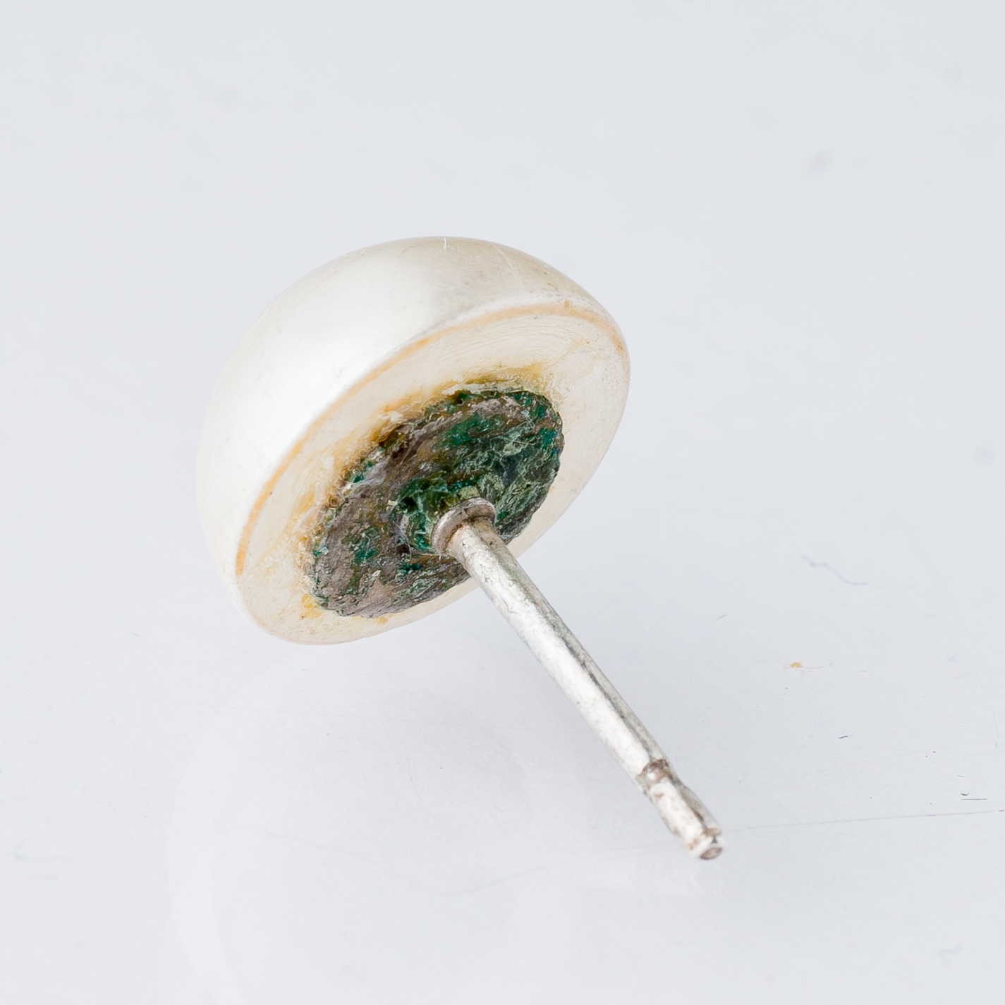 Einzelner Ohrring Ohrstecker Perle Silber 0,48 g3