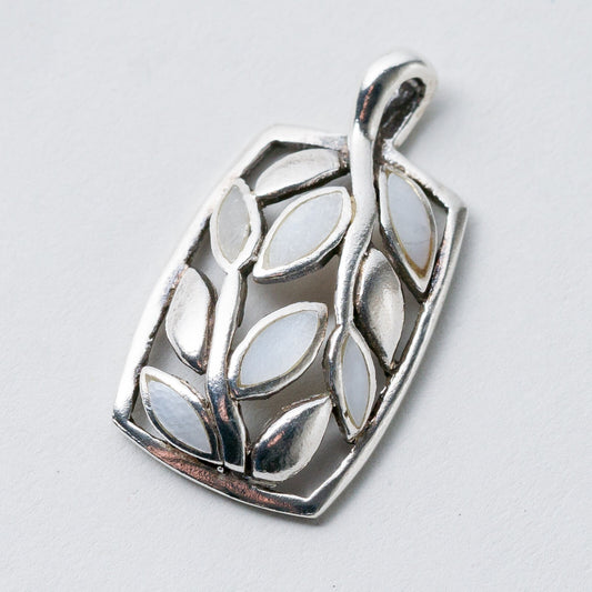 Anhänger 925 Silber Weiße Steine 3 cm 3,54 g0