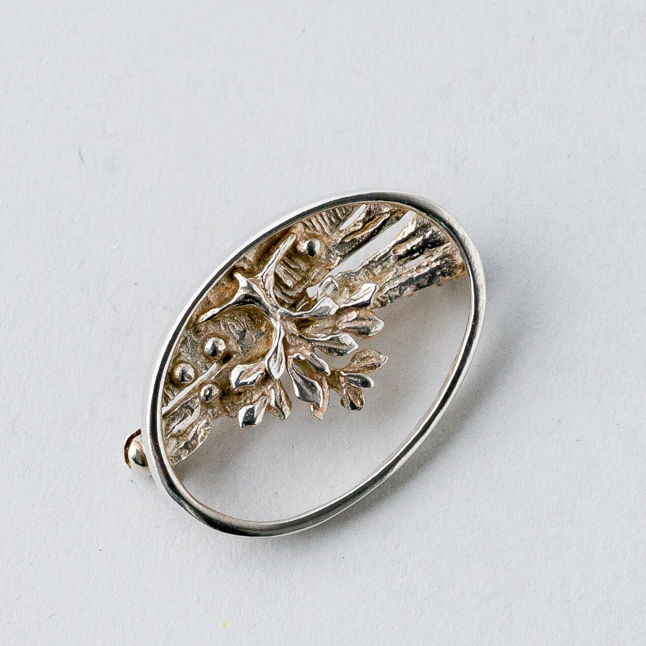 Silber Brosche Spange Baum 3,35 g1