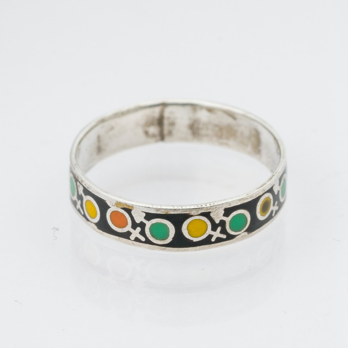 Silberring Männlich Weiblich Trans Symbole 1,28 g Größe 54 (17,2 mm Ø)1