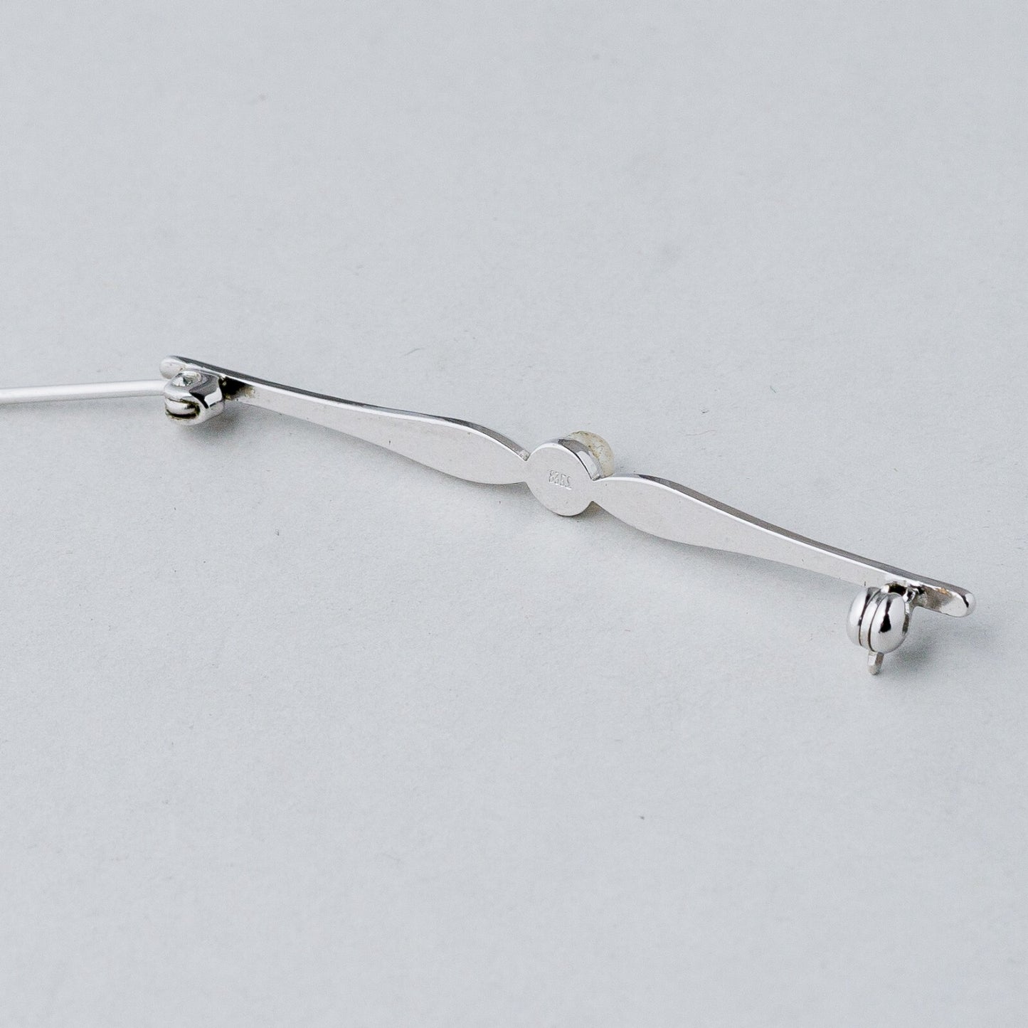 Silber Brosche Spange 835 Perle 2,79 g4