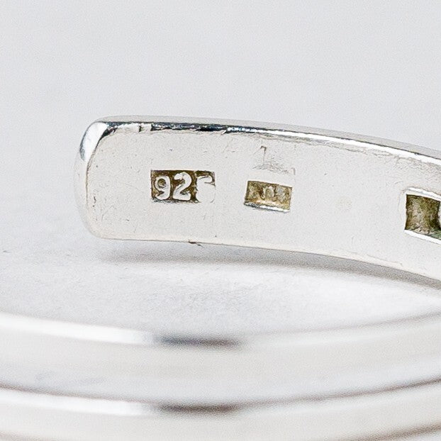Ring Silber 925 Größe flexibel ca. 58 1,43 g7