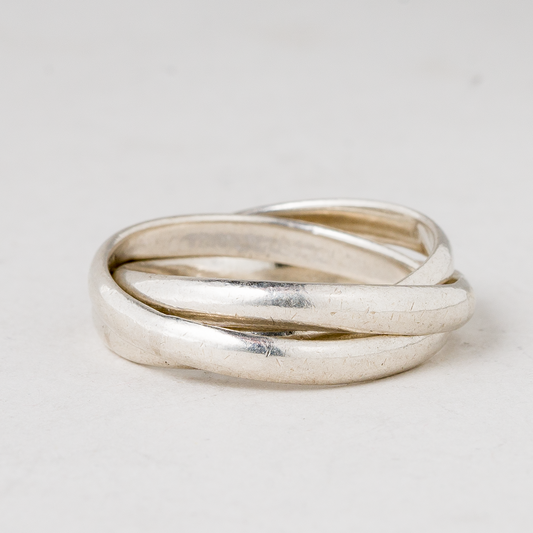 3 x Ring Trinity 925er Silber 5,98 g Größe 57 (18,1 mm Ø)0