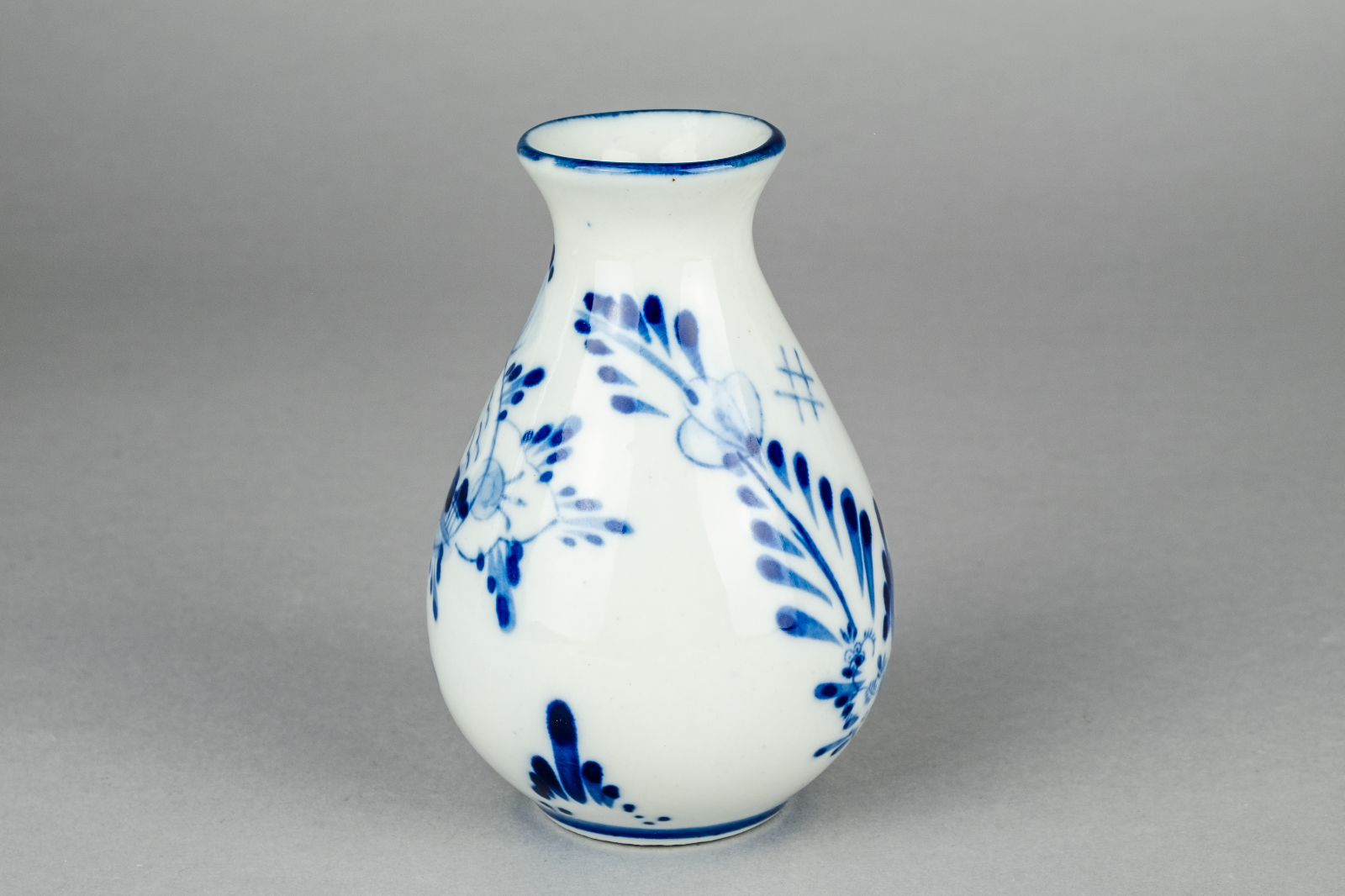 Vase Windmühle 11 cm Blaue Unterglasur1