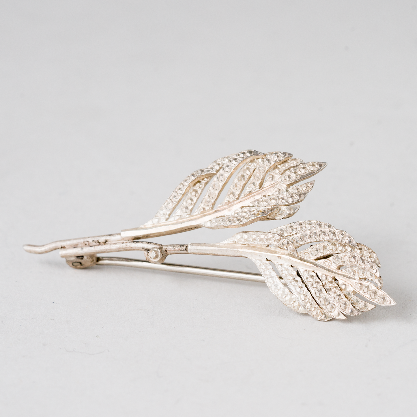 CNC: Brosche Blattform Silber 4,1 g 5 cm0
