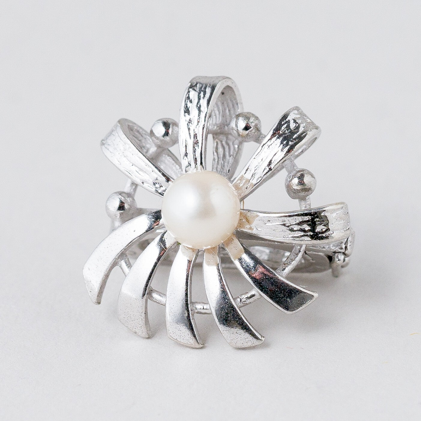 Silber Spange Perle 925 4,11 g0