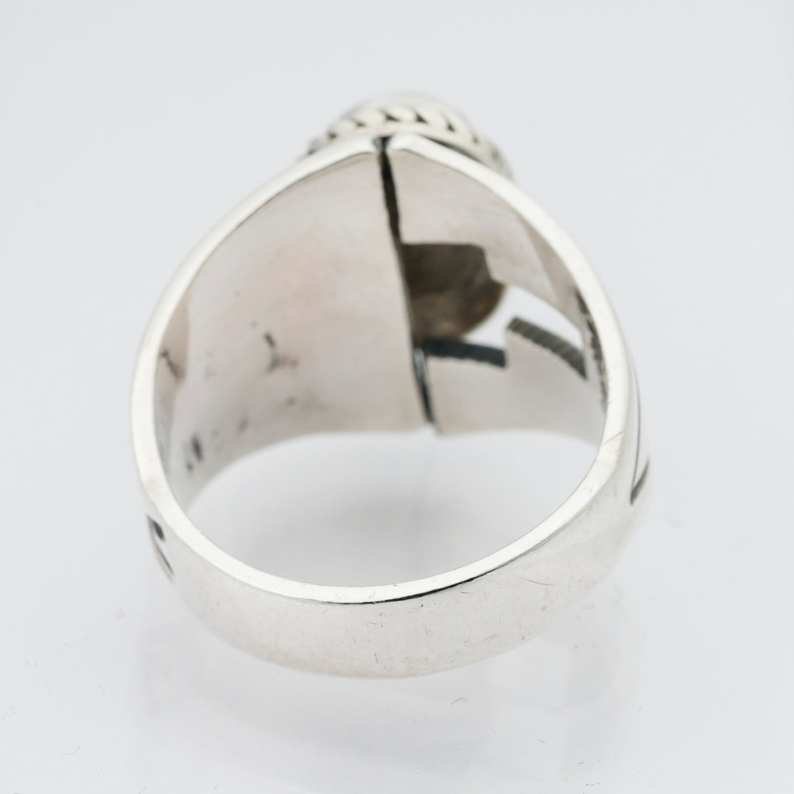 Silberring Grüner Stein Sterling Silber 6,63 g Größe ab 55 (17,5 mm Ø)3