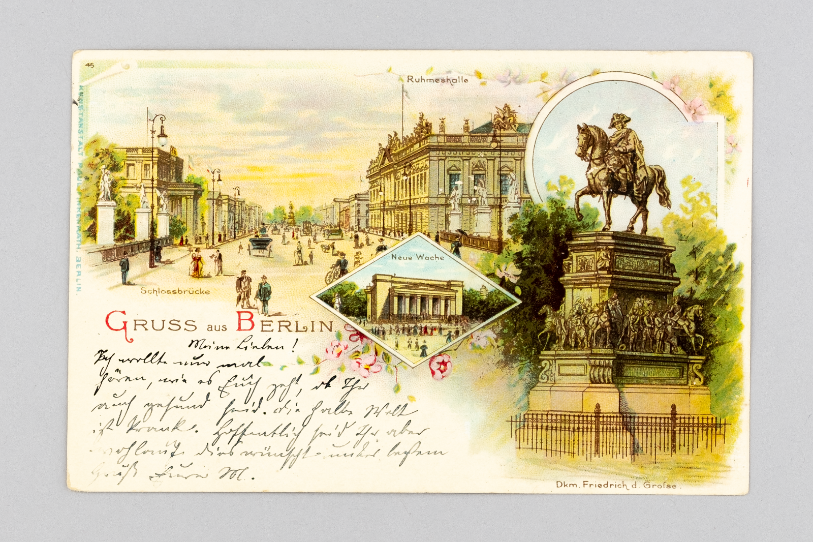 Ansichtskarte Gruss aus Berlin Neue Wache/ Friedrich d. Große 19000