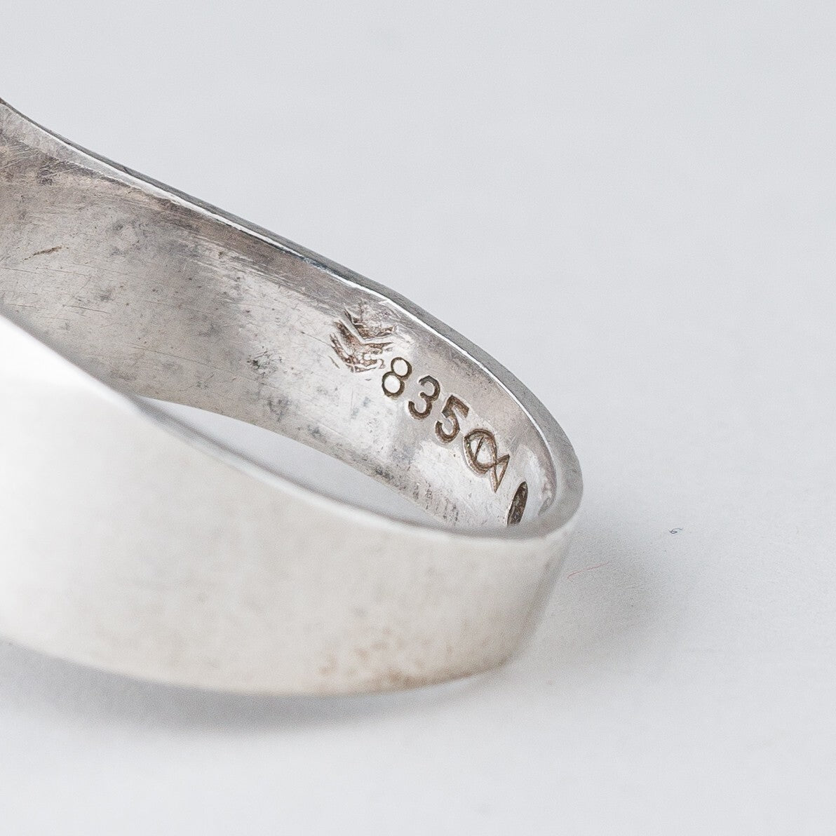 Silber Ring 835 Bernstein Größe 55 (17,5 mm Ø) 5,67 g5