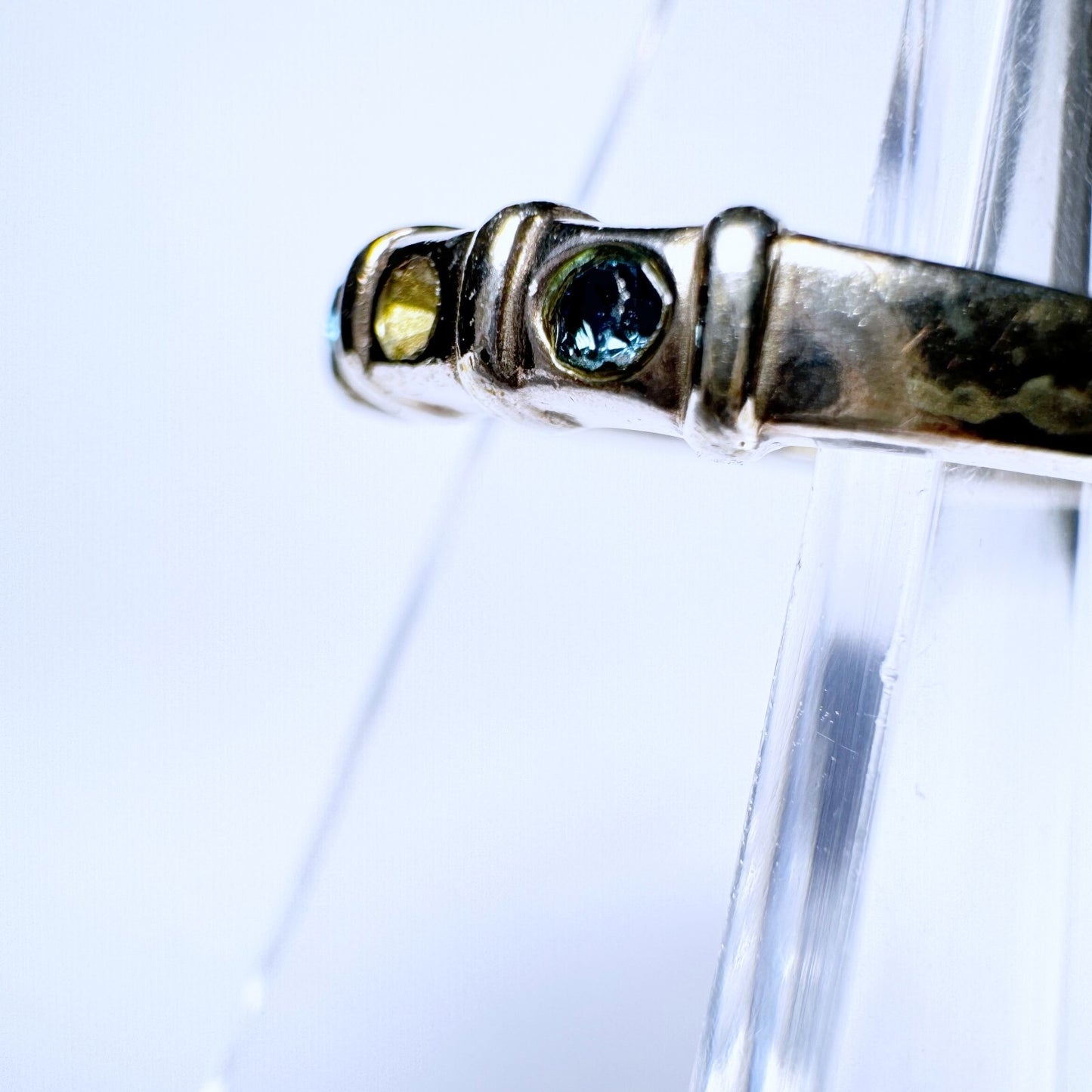 Ring 925er Silber Größe 52 mit blauen Steinen 1,75g5