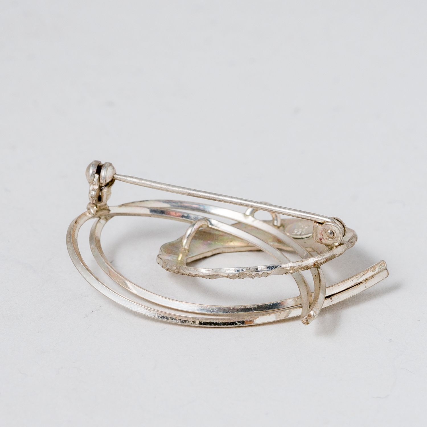 Brosche 835er Silber 4,47 g 4 cm1