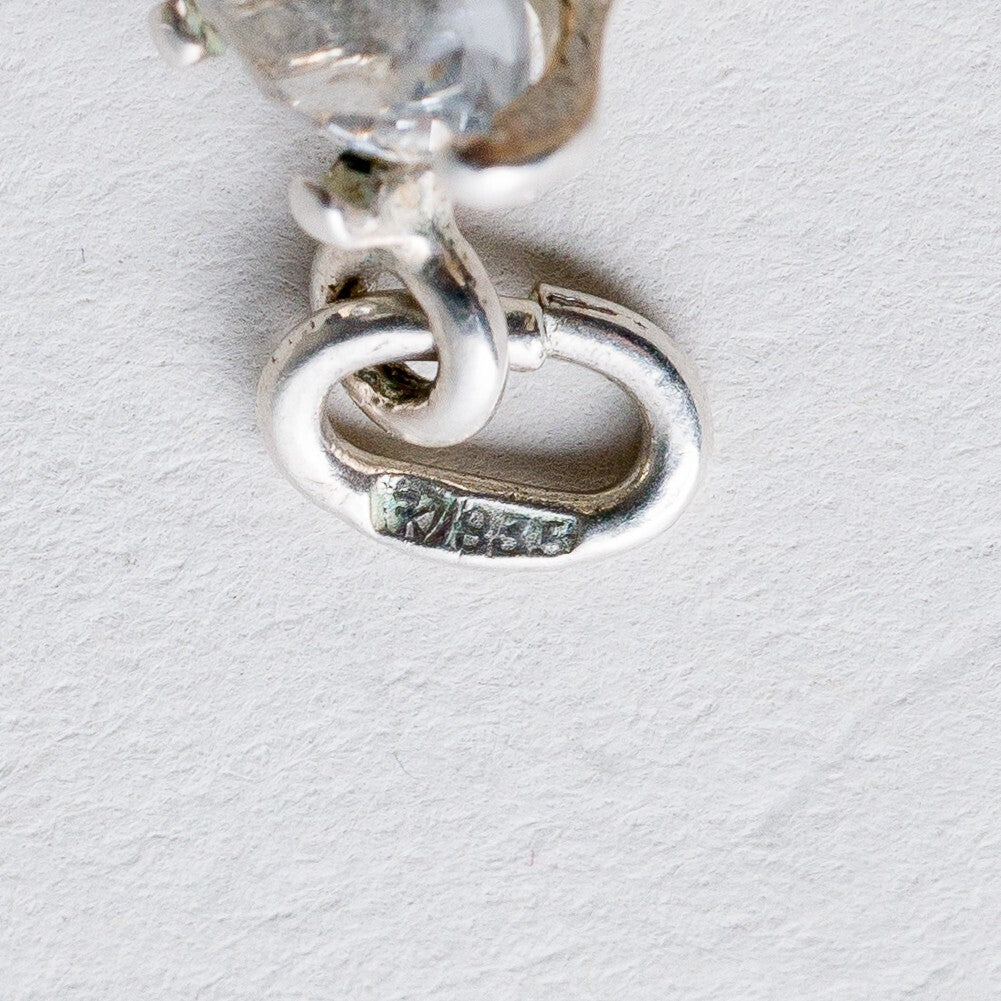 Anhänger Silber 835 Weißer Stein 1,5 cm 0,75 g2