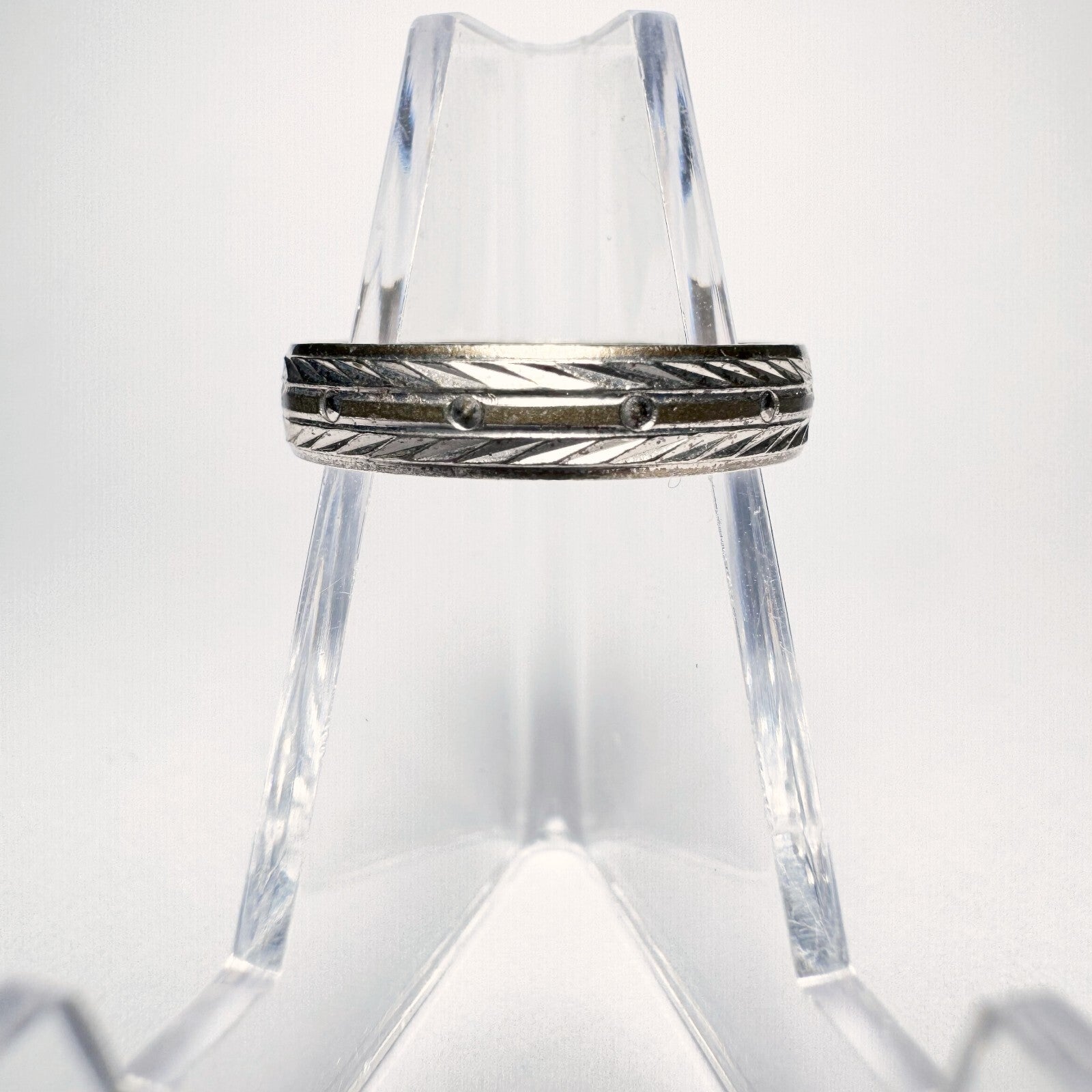 Ring 925er Silber (gestempelt) Größe 57 mit Muster 1,65g0