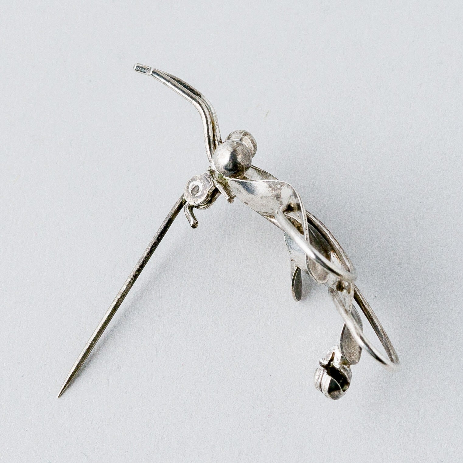 Silber Brosche Spange 835 Floral 3,06 g5