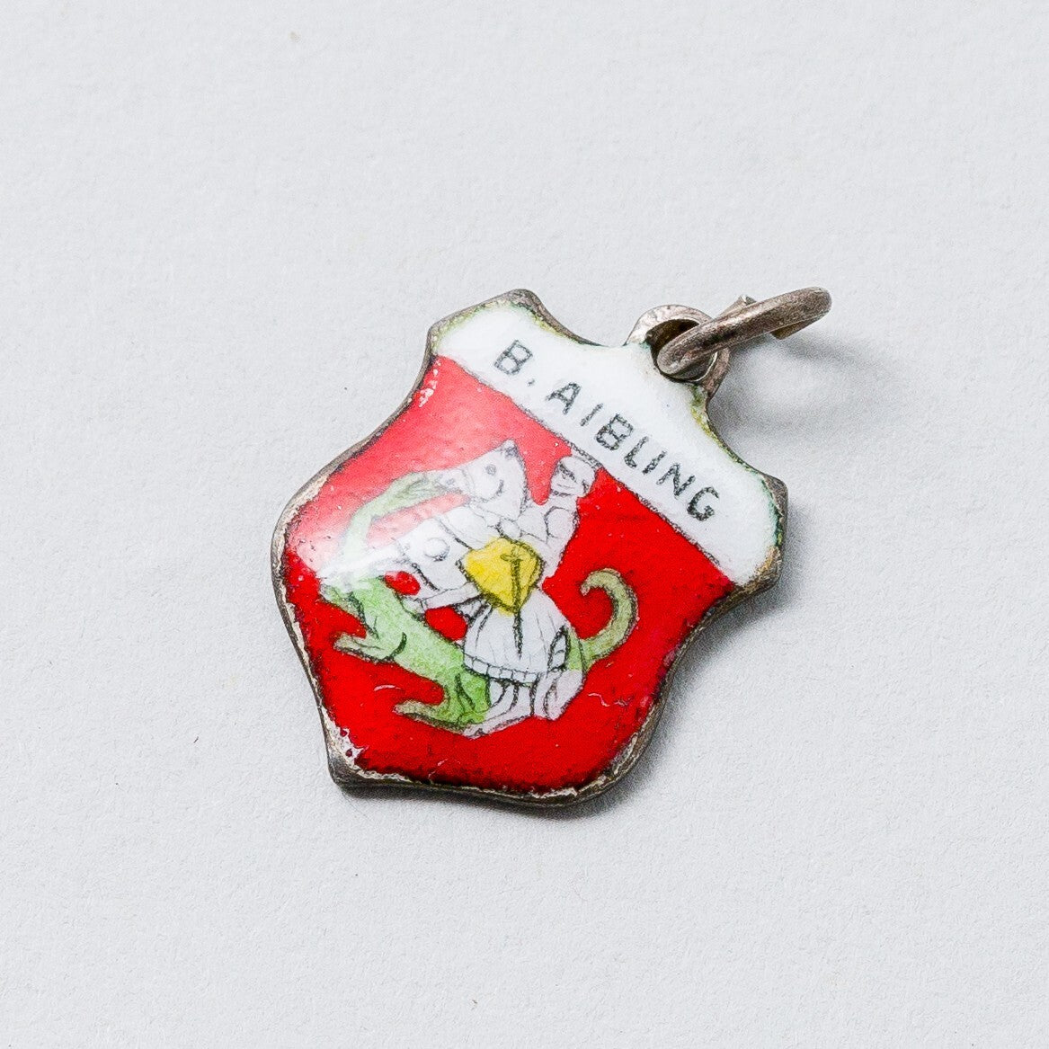 Anhänger 800 Silber Souvenir Anhänger B. Aibling 1,7 cm 1,05 g0