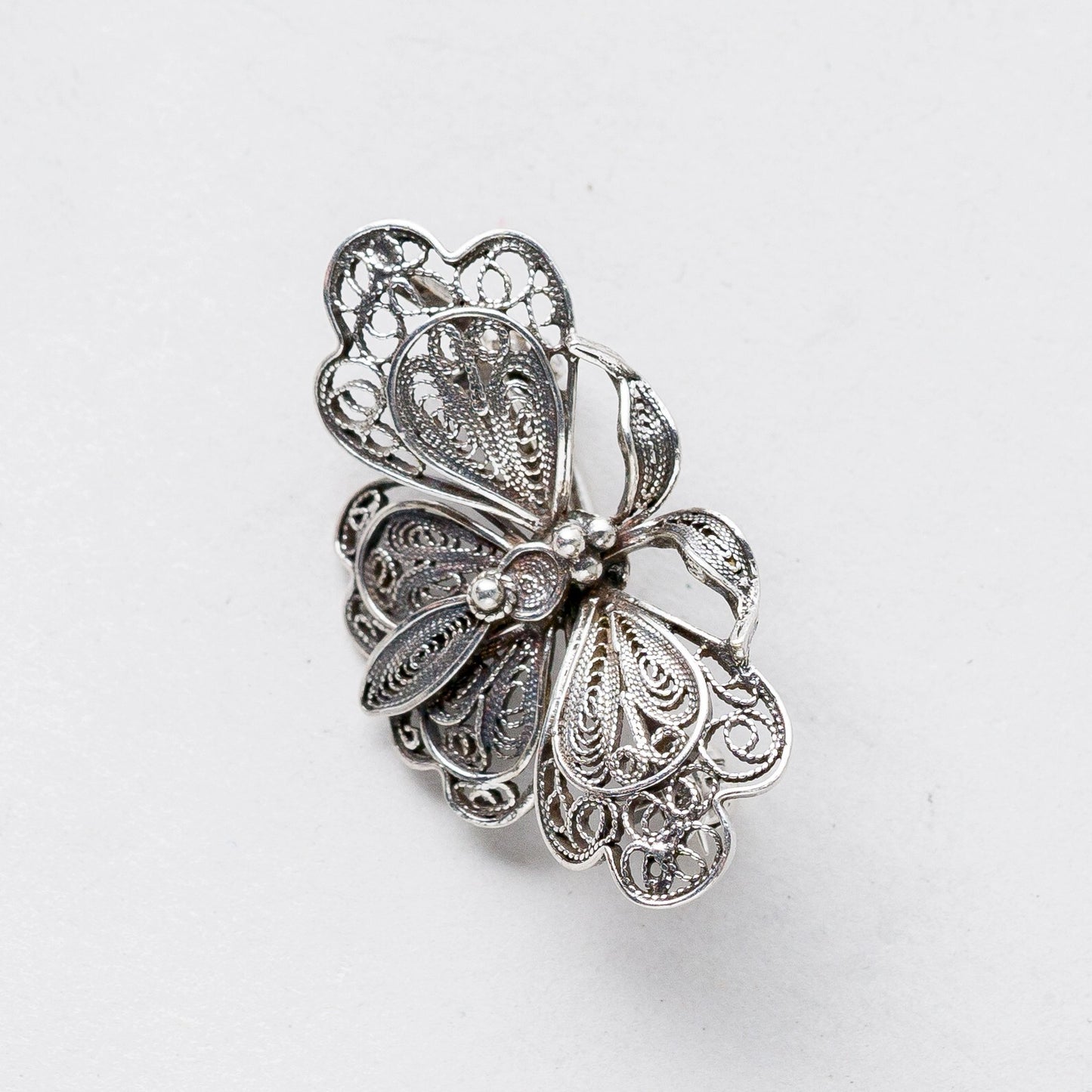 Brosche Silber Schmetterling filigran 3,3 cm 3,67 g3