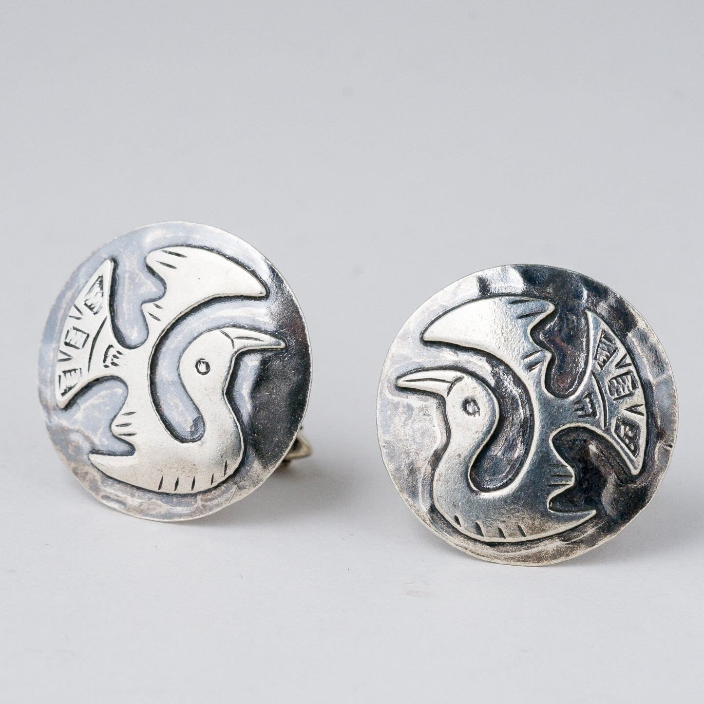 Silber Manschettenknöpfe 925 Vogel Peru 14,95 g0