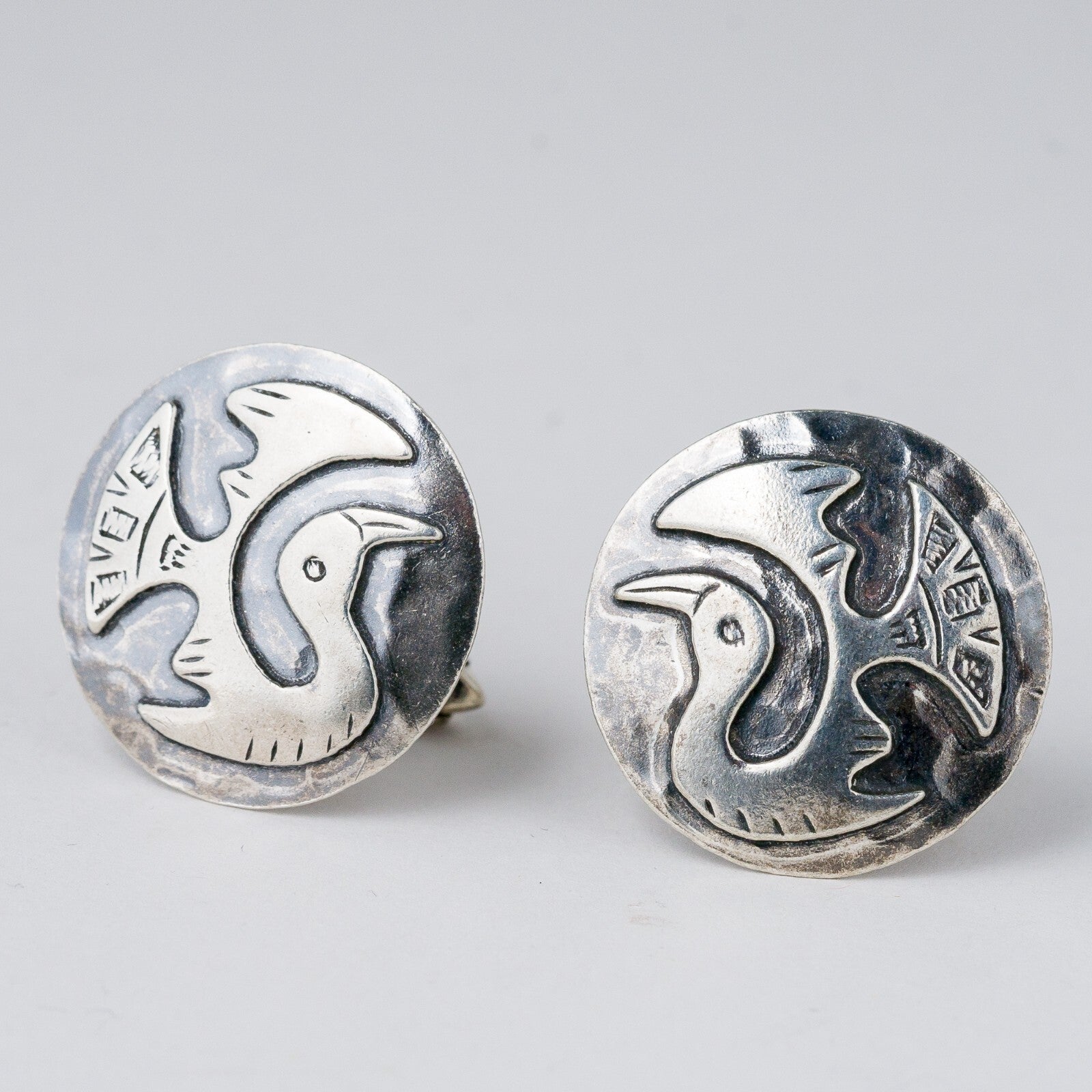 Silber Manschettenknöpfe 925 Vogel Peru 14,95 g0