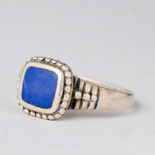 Ring Blauer Stein 2,65 g 925er Silber Größe 53 (16,8 mm Ø)0