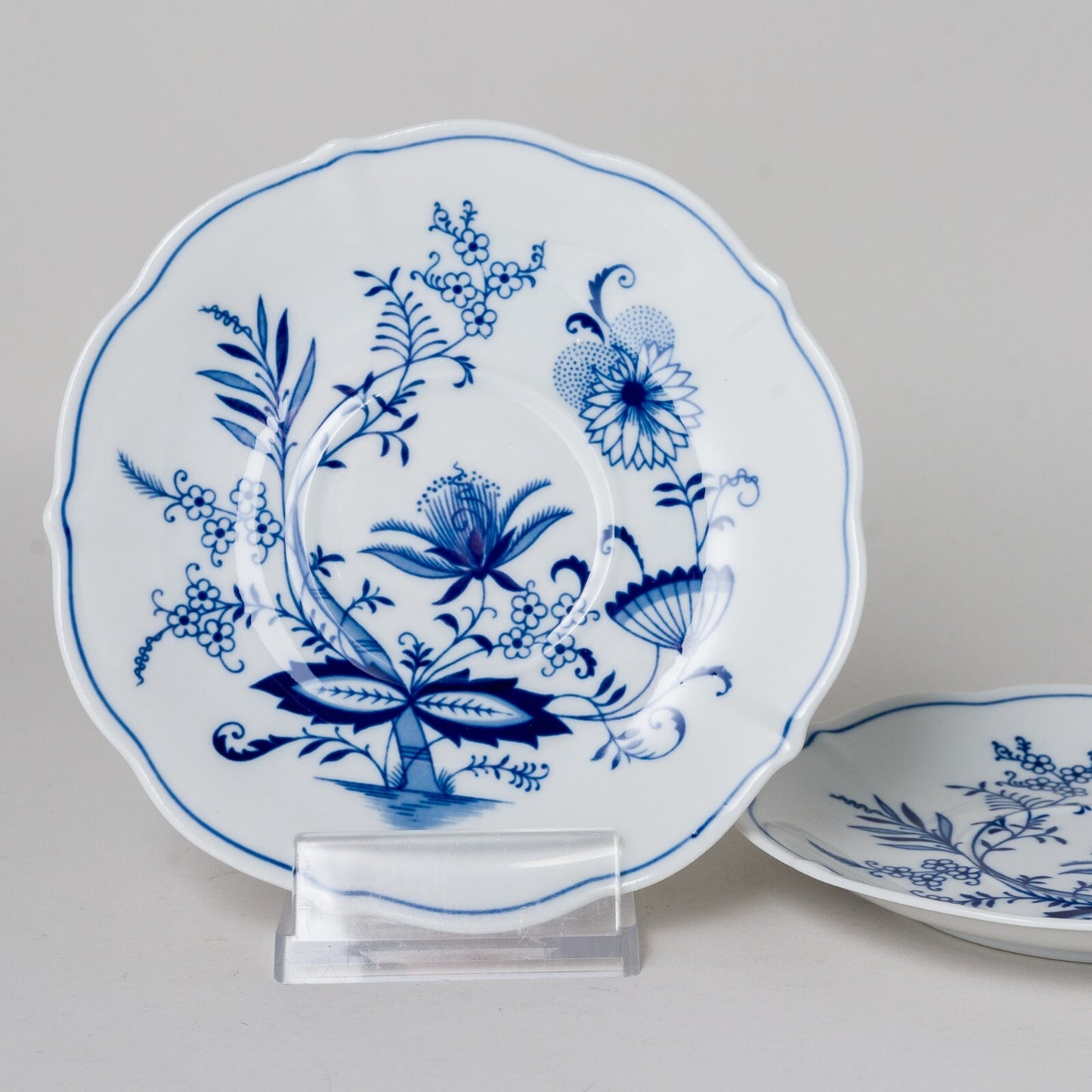 1 x Porzellan Bavaria Untertasse Suppe Zwiebelmuster unbeschädigt0