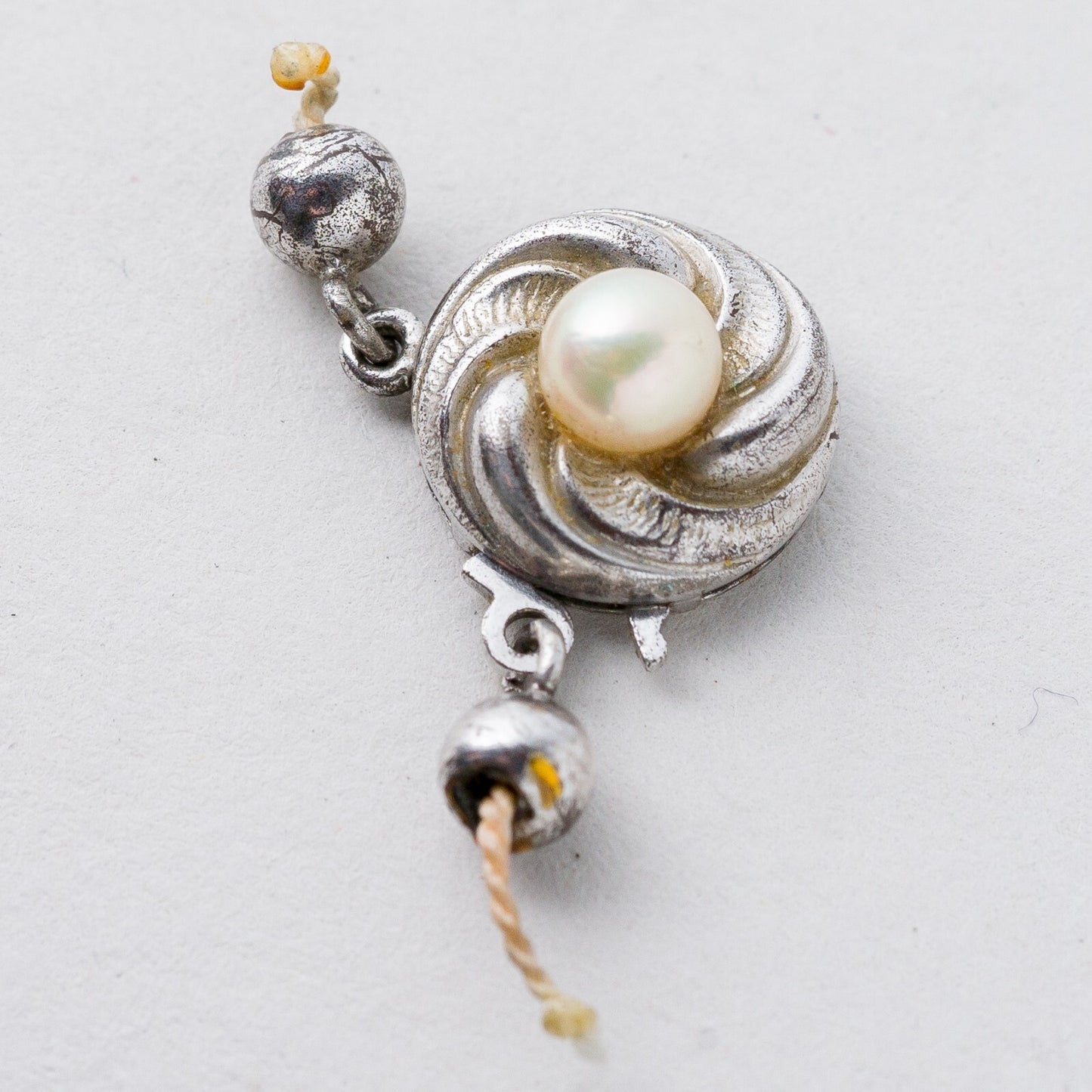 Kettenverschluss 925 Silber Perle 1,36 g1